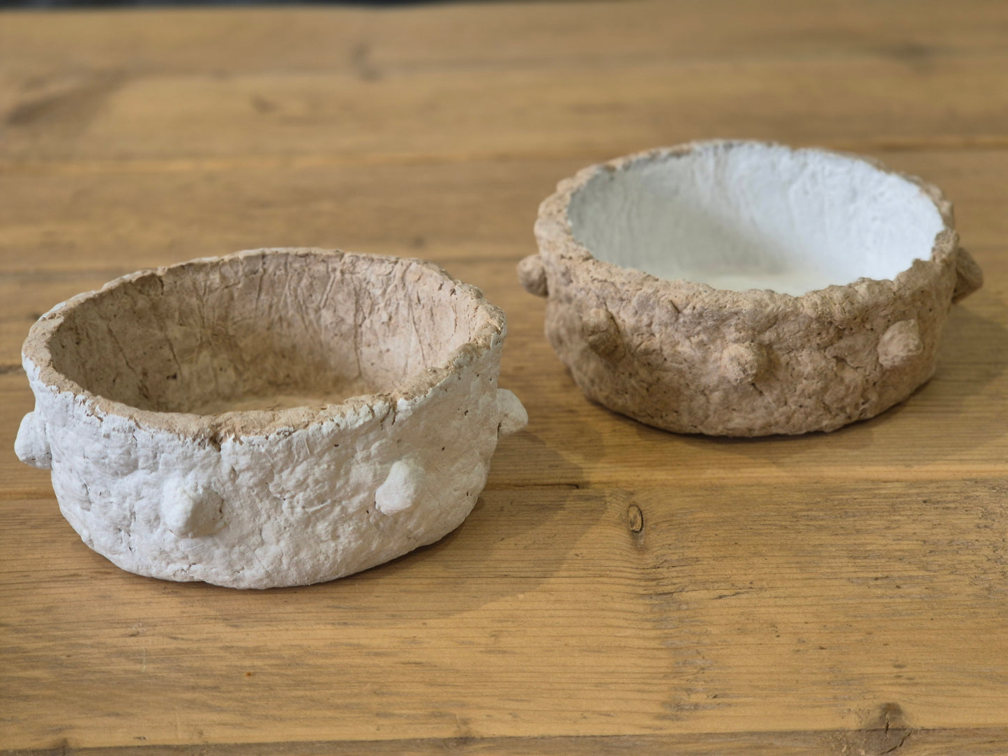 Dove Cottage Paper Mache Ramequin Raw/white