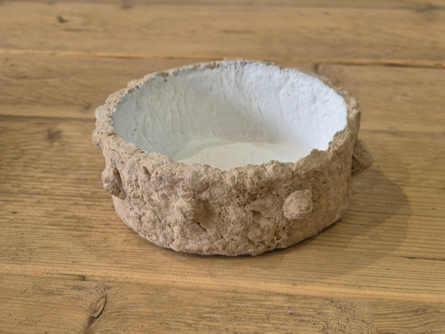 Dove Cottage Paper Mache Ramequin Raw/white